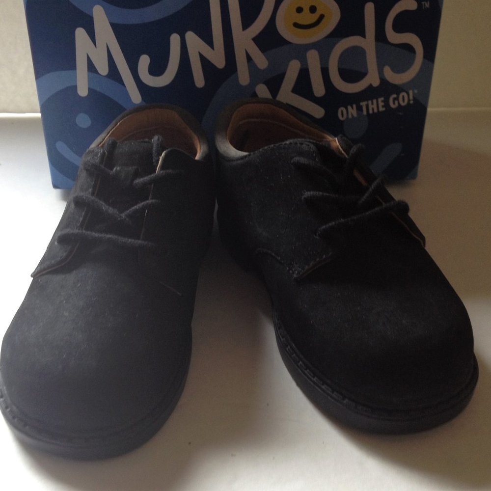 Jumping Jacks Kids Kyle Black Nubuck Leather Kids Shoes New in Box
